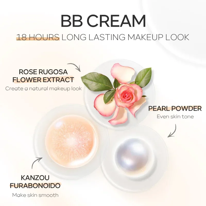 BB Cream Face Base Liquid Foundation Makeup Waterproof Long Lasting Facial Concealer Whitening Cream Korean Make Up