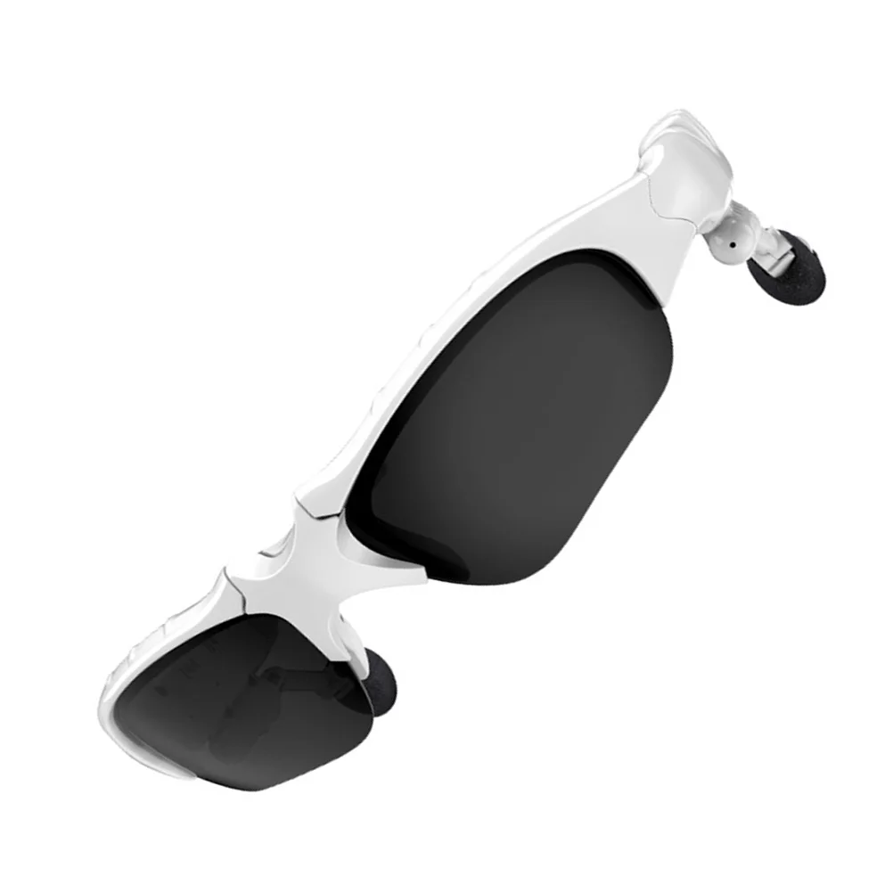 

White Wireless Headset Driving Stereo Glasses Handsfree Earphone Mp3 Music Player Wireless Headset Driving Sunglasses