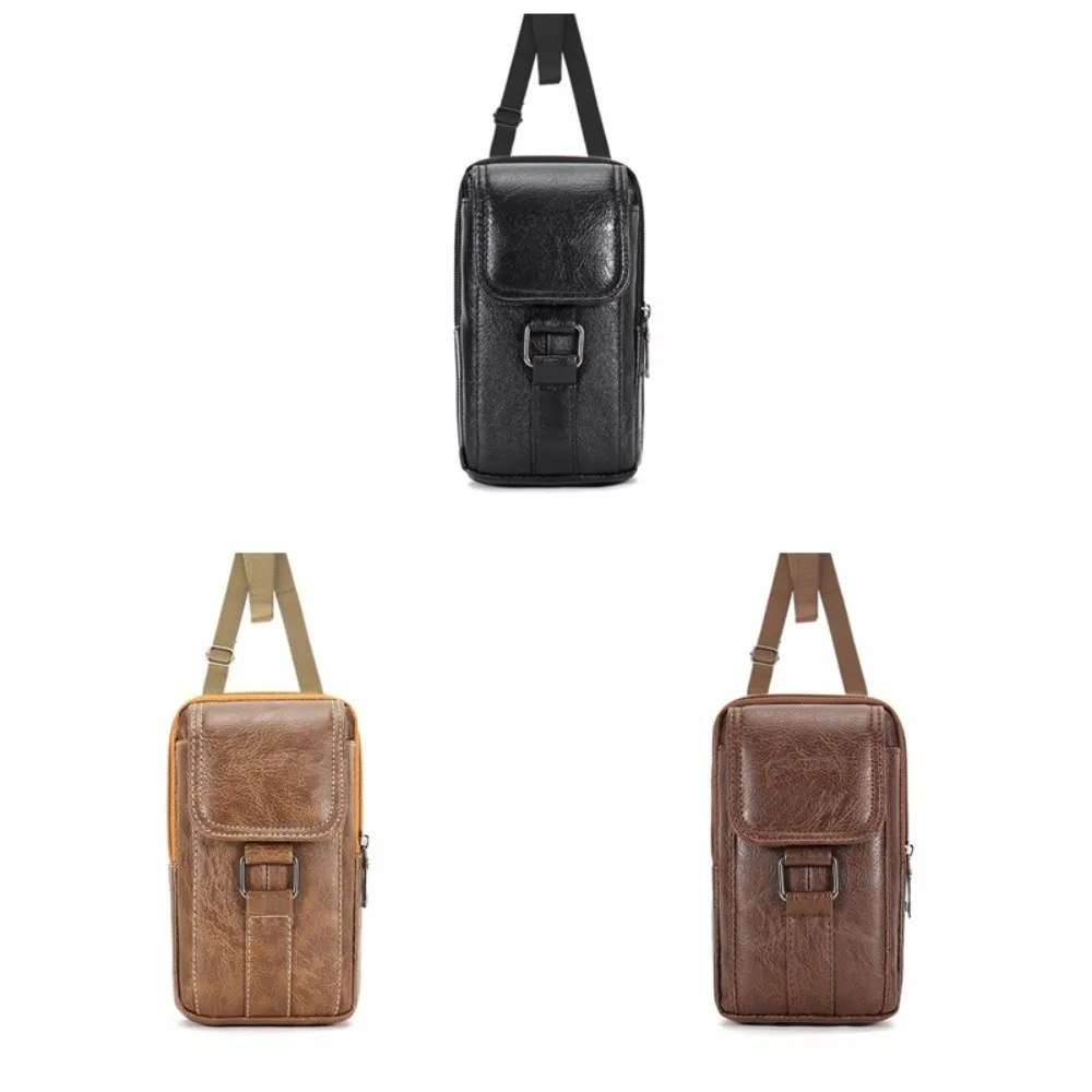 مع حزام الهاتف المحمول الحقيبة طبقات مزدوجة سعة كبيرة حزام الهاتف كليب حقيبة مشبك معدني حزام الهاتف العالمي شنقا الحقيبة