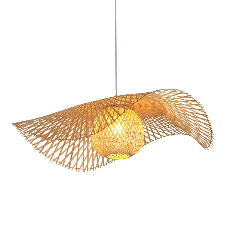 35/45/55/65/75/85/100cm Hand Woven Bamboo Pendant Lights Bamboo Lampshade Rattan Wicker Chandelier Dining Rroom Bamboo Art Lamp