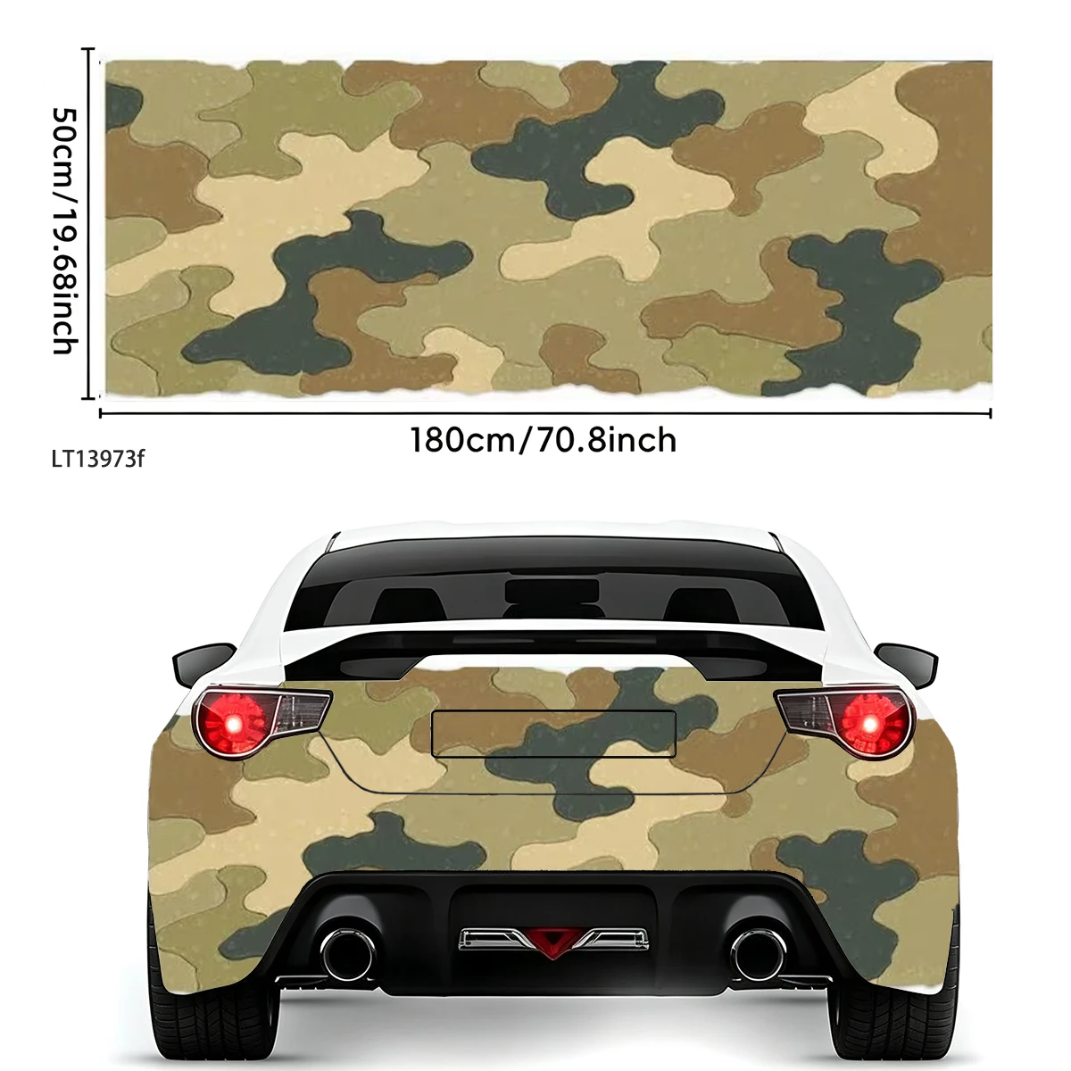 Vintage Japanese Wave Maple Art Pickup Tailgate Decal Waterproof Vinyl Universal Truck Offroad Rear Gate Car Exterior Mod Decor