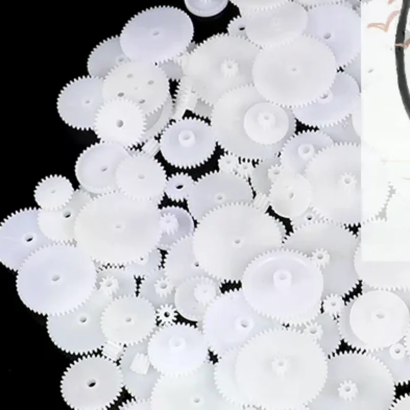 

200PCS Mixed Plastic Gear Bag Motor Motor Transmission Gear 0.5 Mold DIY Handmade Toy Accessories Motor