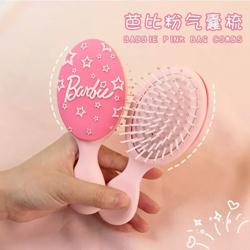 MINISO sweet and cute Barbie, creative, exquisite, compact, portable and comfortable massage air bag hair comb when you go out