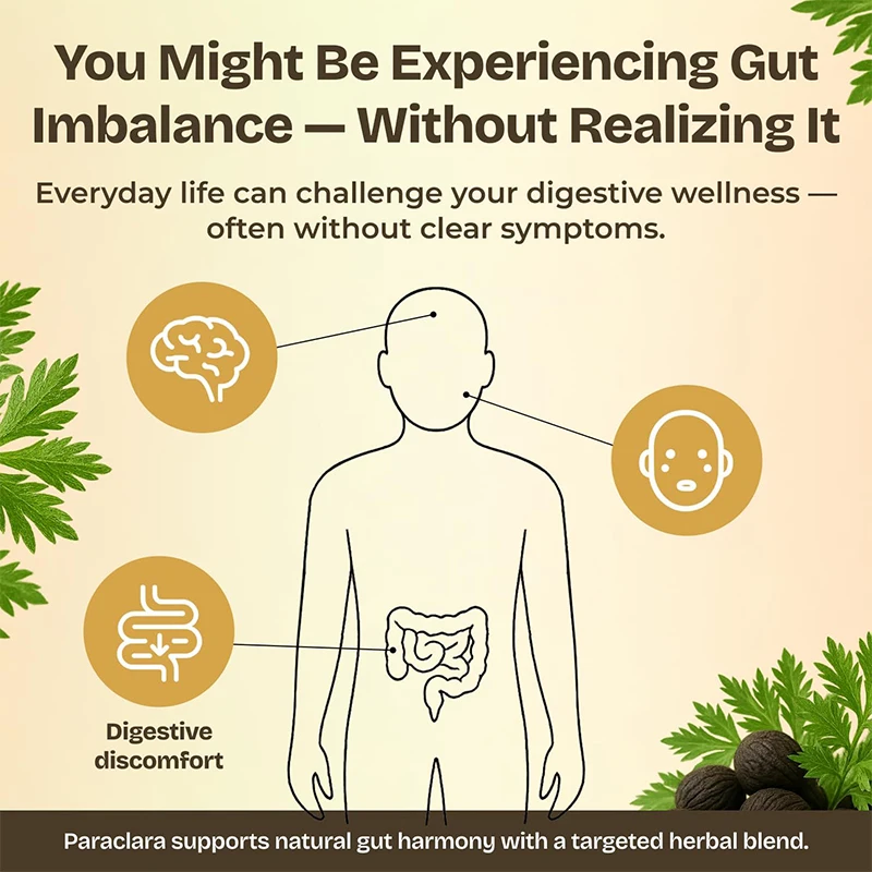 Natural Intestinal Health Digestion Formula, Supported By Mugwort and Black Walnut Shell Clove Supplements -60 Capsules