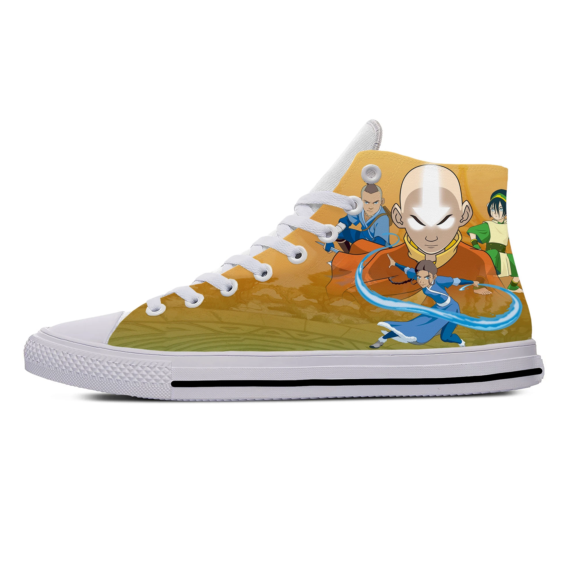 Hot Anime Manga Cartoon Avatar The Last Airbender Casual Shoes Lightweight Board Shoes Breathable Men Women High Top Sneakers