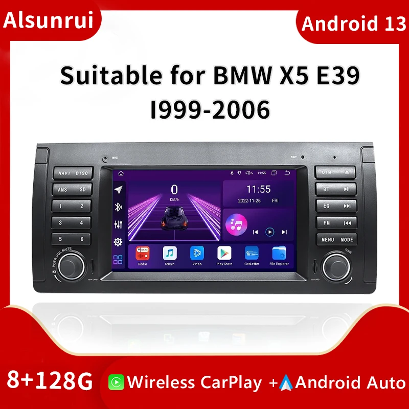 

8 Core 2 din Android 13 Car Radio For BMW X5 11 E53 E39 M5 1996-2003 Multimedia Stereo GPS Navigation Audio Head unit 4G