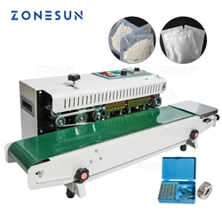 ZONESUN FR-900 Automatic Bag Sealer Continuous Film Sealing Machine Electric Food Heat Sealer