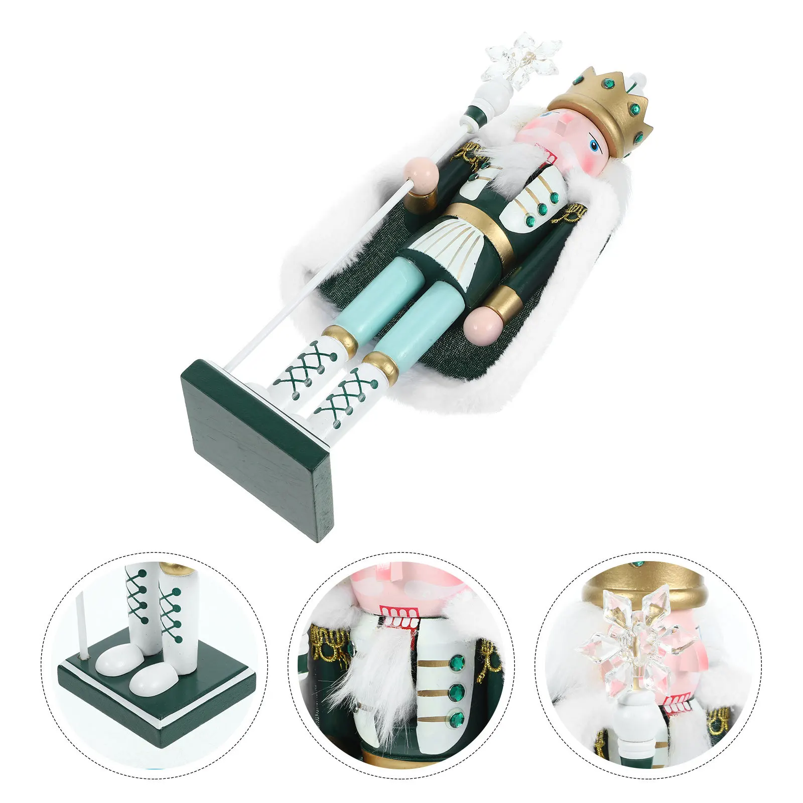 

Nutcracker Xmas Desktop Decor Christmas Party Favor Wood Craft Christmas Nutcracker Ornament Festival Gift