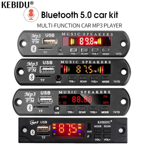 DC 9V 12V 블루투스 5.0 MP3 WMA APE 디코더 보드 핸즈프리 자동차 오디오 USB TF FM 라디오 폴더 스위칭 Mp3 음악 플레이어 스피커
