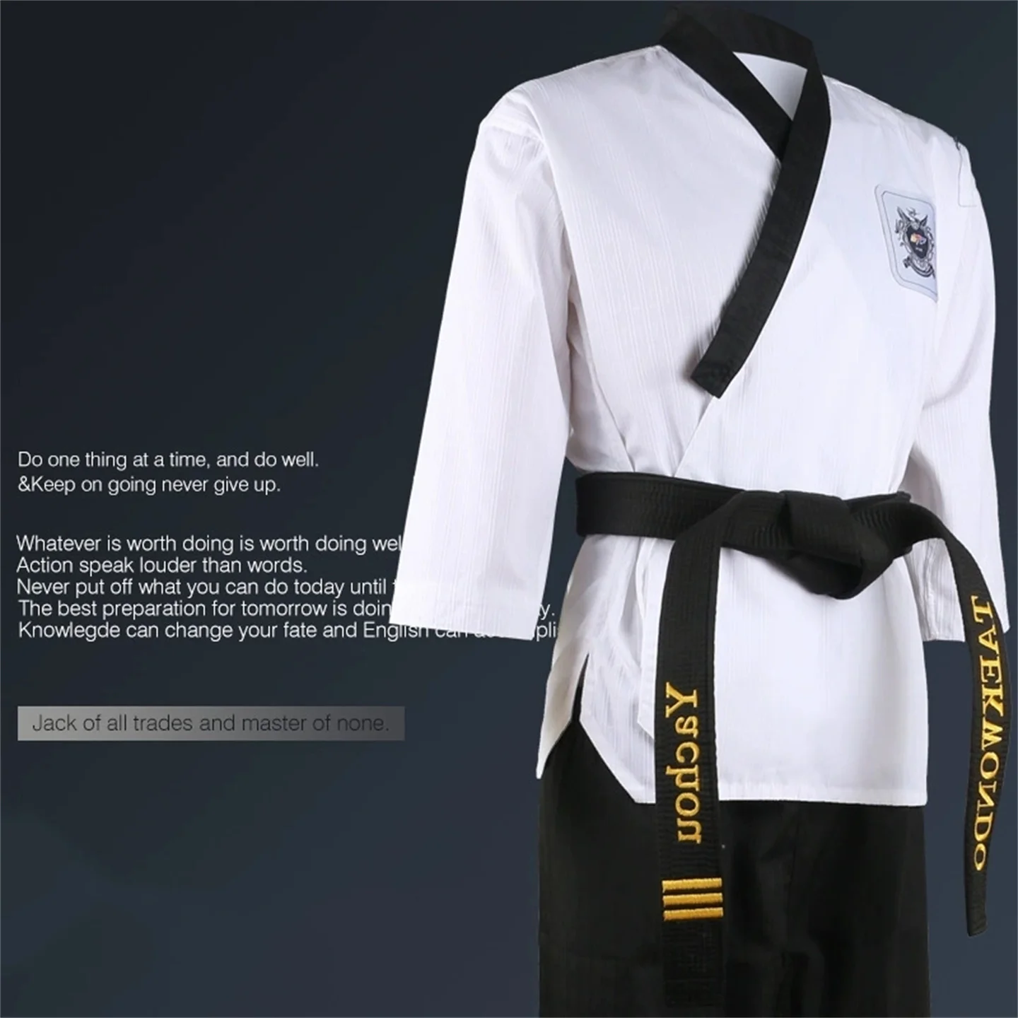 Embroidery Dobok Taekwondo Uniform For Adult And Kids TKD Gymnasium Training Suit Men Women Karate Competition Shirt & Pants Set