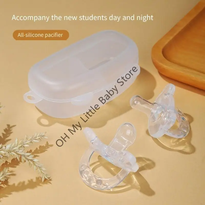 

M76C 1 Set Spect Silicone Pacifiers с корпусом для переноски для ребенка в возрасте от 0 до 18 месяцев