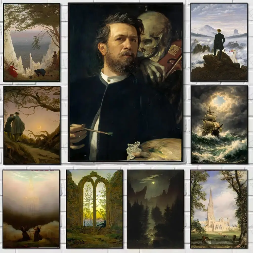 Artist C-CCaspar David Friedrichs Poster Stickers, suitable for game rooms, bedrooms, corridors, home wall art decor, gifts