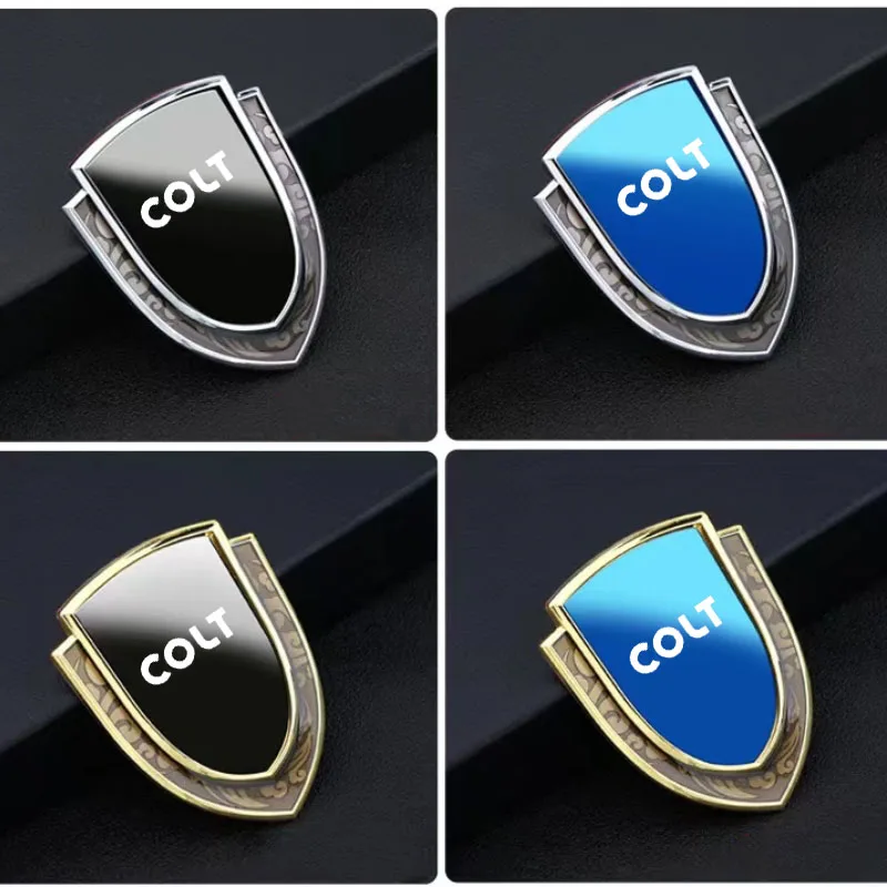 

Car Stickers Alloy Shield Emblem Metal Logo Car Side Fender Sticker Shield Badge for COLT Car Accessories