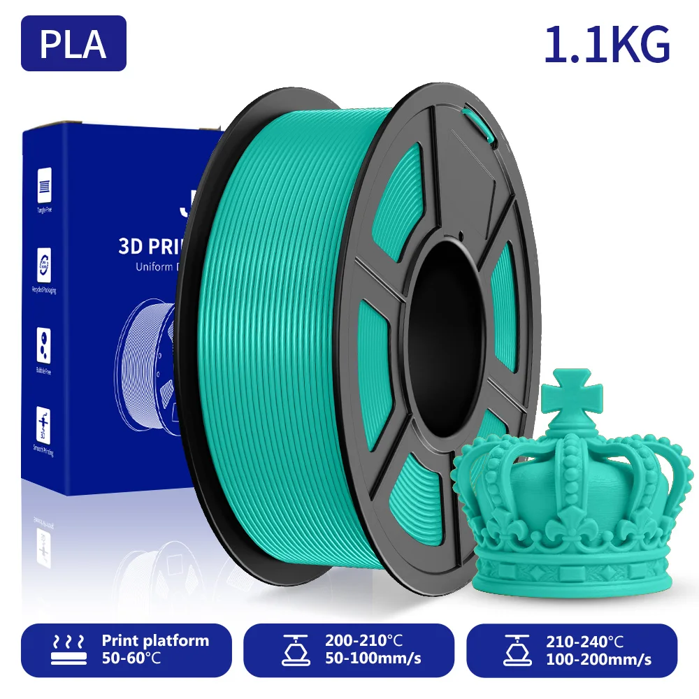 JAYO 1 Rolle PETG/ABS/PLA/PLA Transparentes Regenbogen 3D-Drucker-Filament 1,75 mm, blasenfrei und ungiftig, 3D-Druckmaterialien für 3D