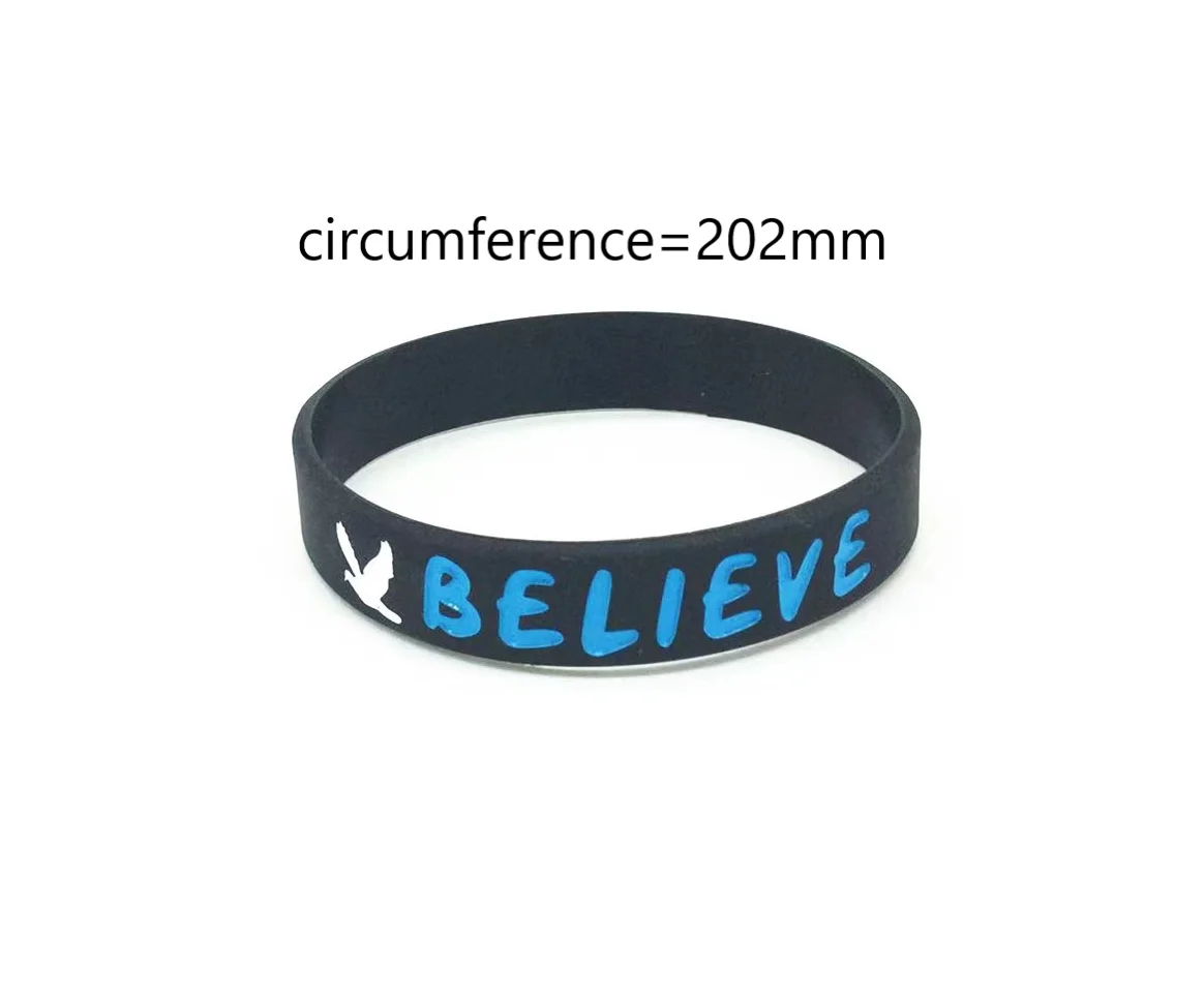 1pc/3pcs motivational hope create dream believe rubber wristband silicone bracelet2