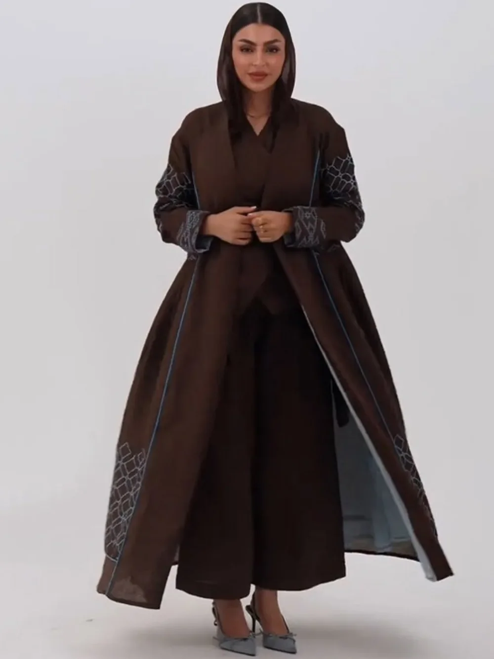 Eid Women Muslim Abaya 1 Piece Cardigan Kaftan Vestidos Largos Party Caftan Jalabiya Ramadan Dubai Abayas Arab Long Robe 2025