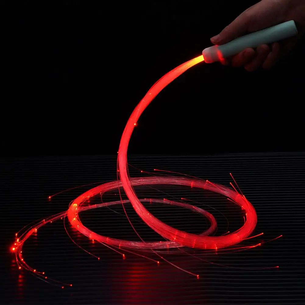 LED-Glasfaser-Peitsche für Raves, 5,6 Fuß 360° ° Schwenkbarer Pixel Whip Dance Space Whip (7 Farben 4 Modi) für LED-Lichtshows und EDM-Tanzfestivals – Detail 17