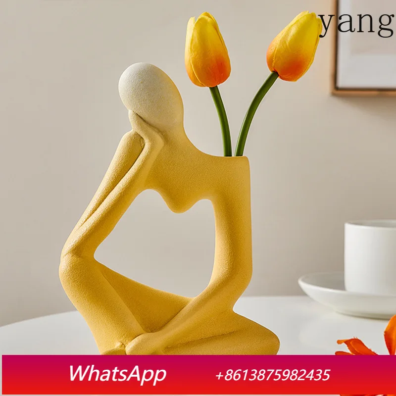 

LH simple niche abstract art vase ornament simple modern living room TV cabinet decoration