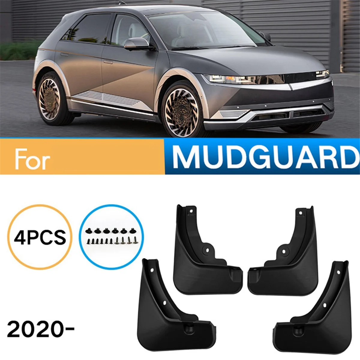 4PCS Car Mudguard Mud Flaps Splash Mud Guard Fender for Hyundai IONIQ 5 2020 2021 2022 2023 2024 Car Accessories