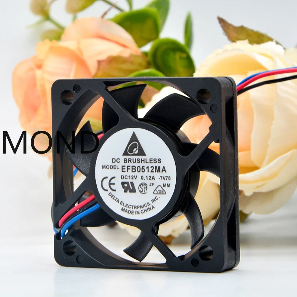 Delta EFB0512MA  5010 12V 0.12A Dual Ball CPU Silent Inverter Cooling Fan 50*50*10MM