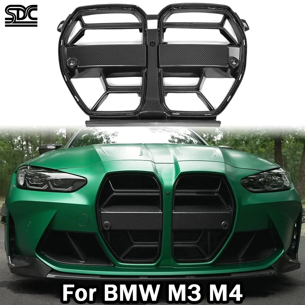 

Bumper Racing CSL Grills For BMW G80 G81 M3 G82 G83 M4 2021+ Auto Real Dry Carbon Fiber Front Kidney Grille xDrive Competition