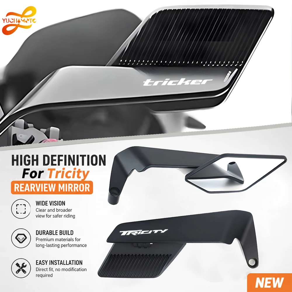 For Yamaha Tricity300 Tricity Tricity125 Tricity155 300 Upgraded Easy To Replace Motorcycle Fixed Wind Wing Rearview Mirror