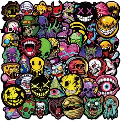 10/25/50pcs Horror Skull Grimace Stickers Graffiti for DIY Phone Laptop Guitar Suitcase Car Skateboard Motorcycle Helmet