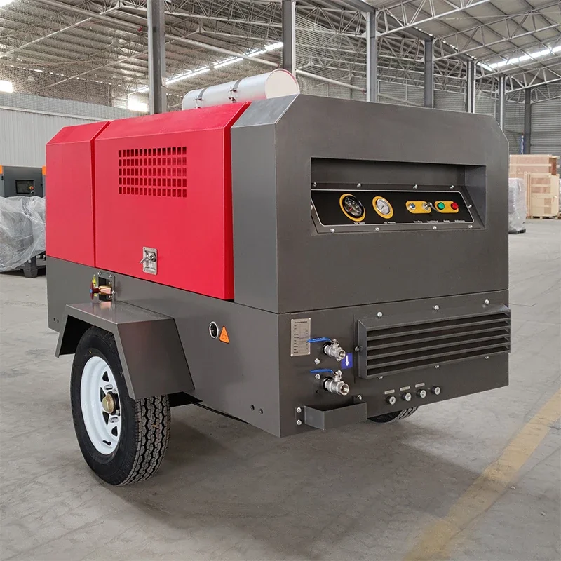 37kw 55kw 60kw Diesel All in One Generator Air Compressor 185 Cfm    Machine  