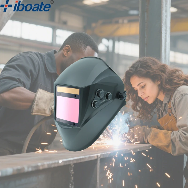 Automatic Darkening Welding Helmet Adjusted by External Knob Laser Welding Protection Helmet