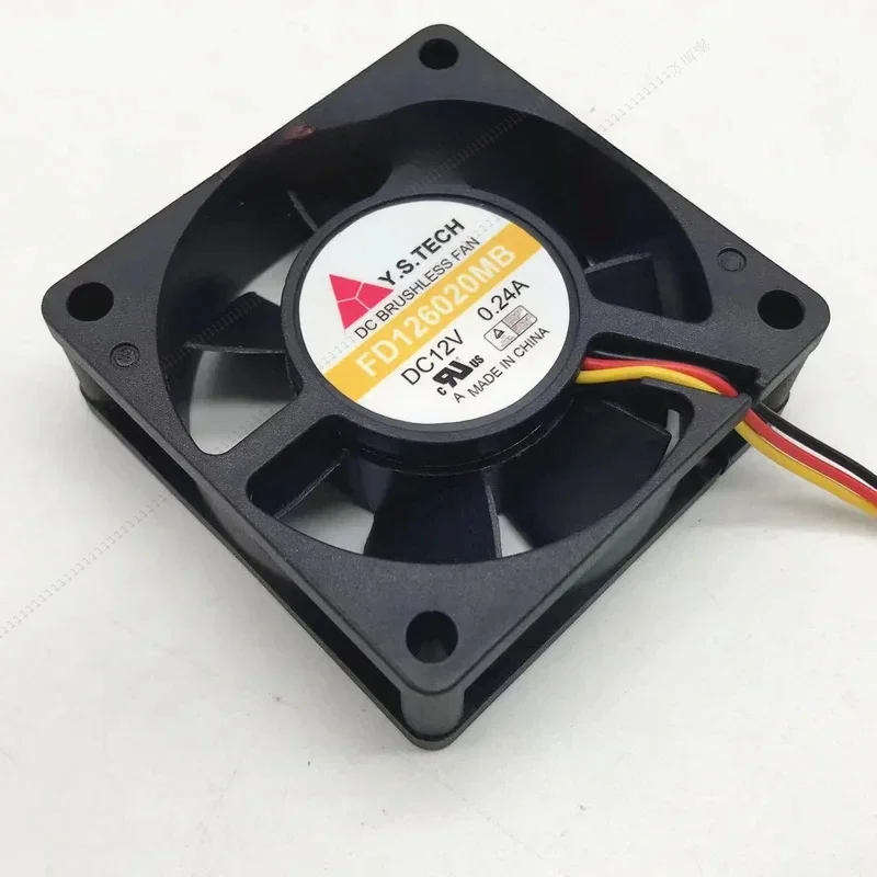

W Y.S.TECH FD 126020 МБ DC 12 В 0,24 А 3-проводной 60X60X20 мм Вентилятор охлаждения сервера