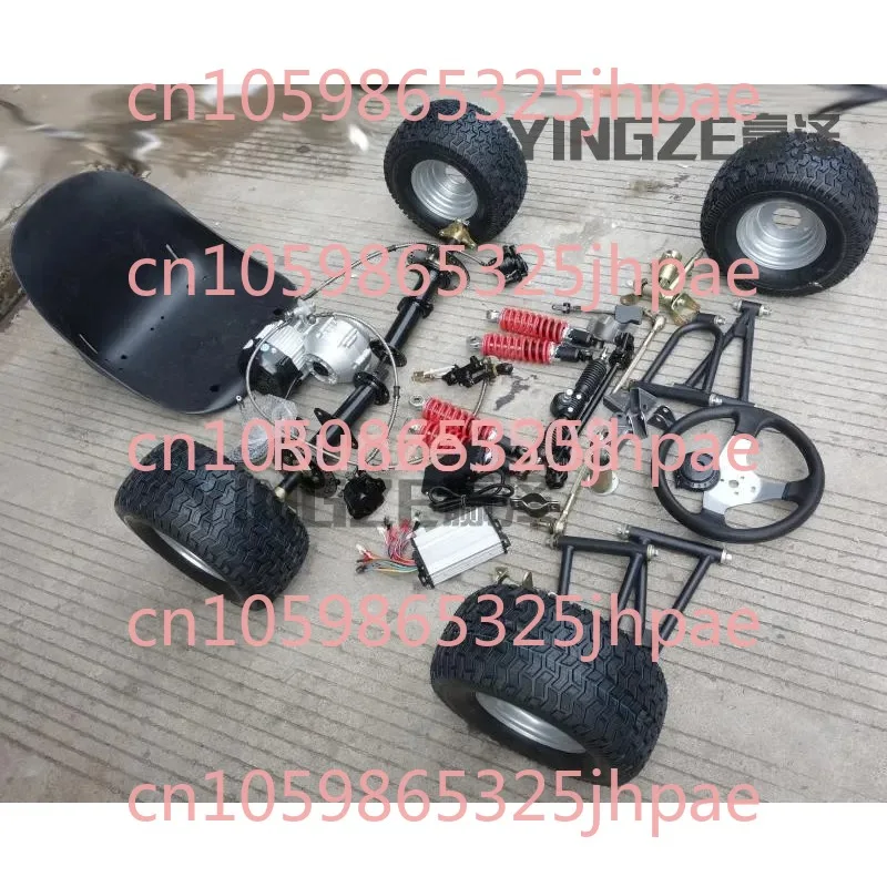 

Electric Quadricycle Kart Accessories Front Suspension Steering Steering Gear Box Differential Shaft Drive Rear Axle Motor