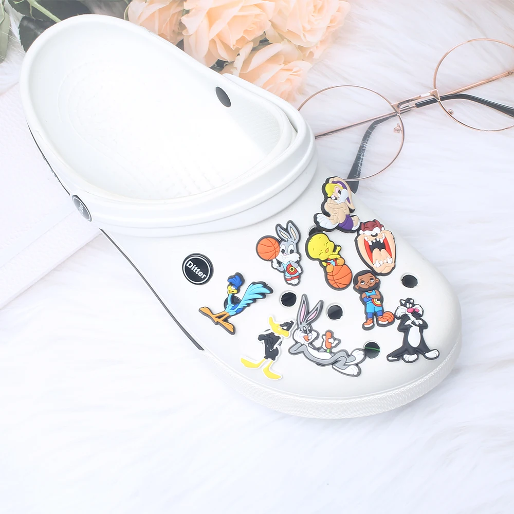 Single Sale 1pcs Bunny Shoe Charms Accessories Decorations PVC Classic Clog Buckle for Kids Party Xmas Gifts image 3