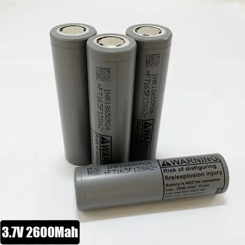 1-20pcs brand new INR18650M26 power battery 3.7V 2600mAh 10A discharge 18650 lithium battery suitable for electric toys