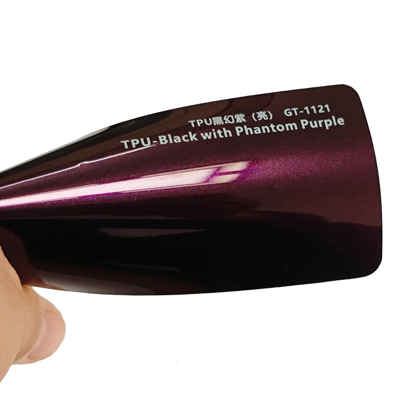 Wholesale custom luxury black devil purple TPU 7.5mil whole car film, color-changing scratch-proof surface car film