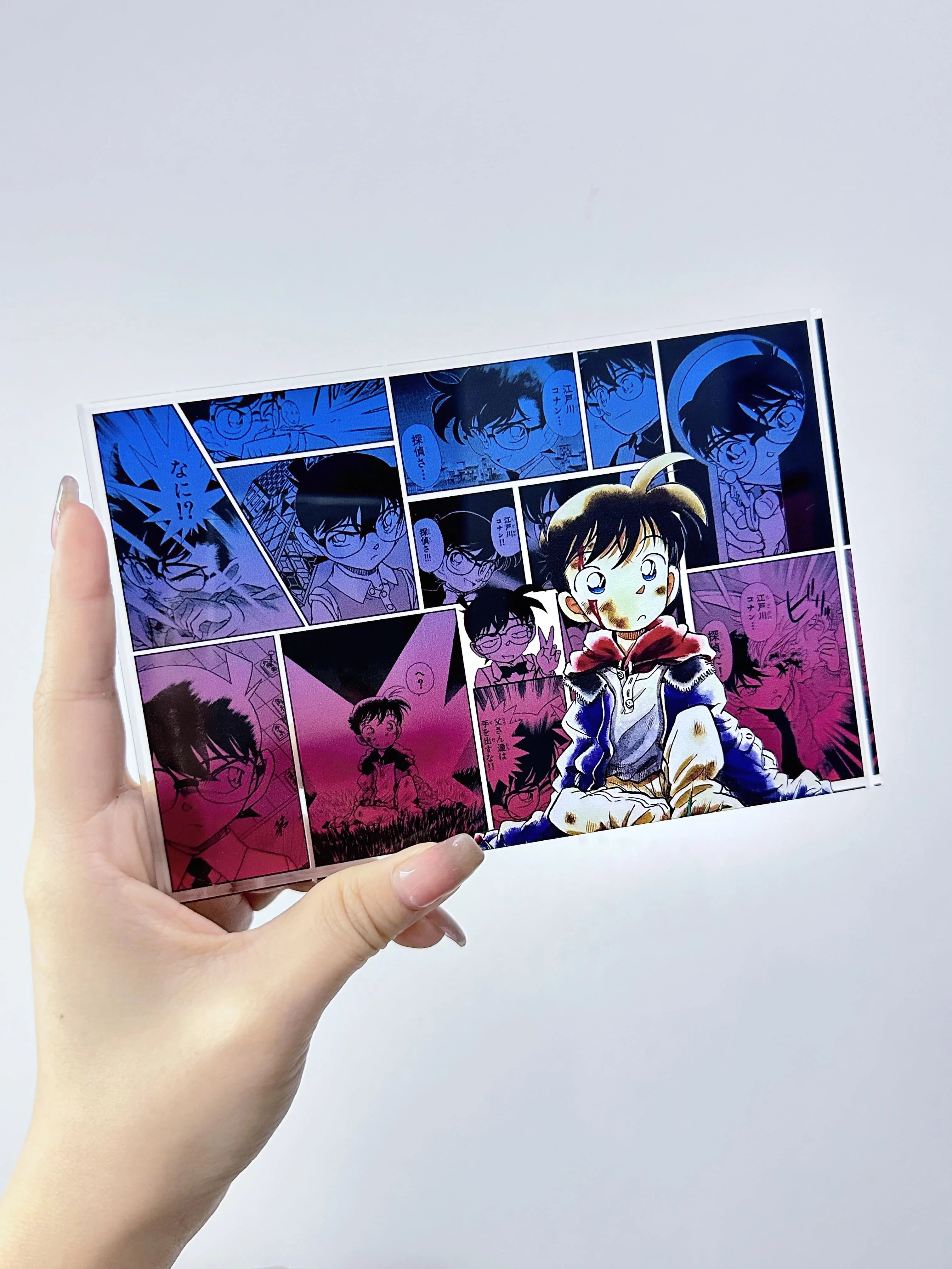 Detective Conan Acrylic Stand Peripheral Kurapika Conan Edogawa Shinichi Moore Customized High Transparency Acrylic Bricks