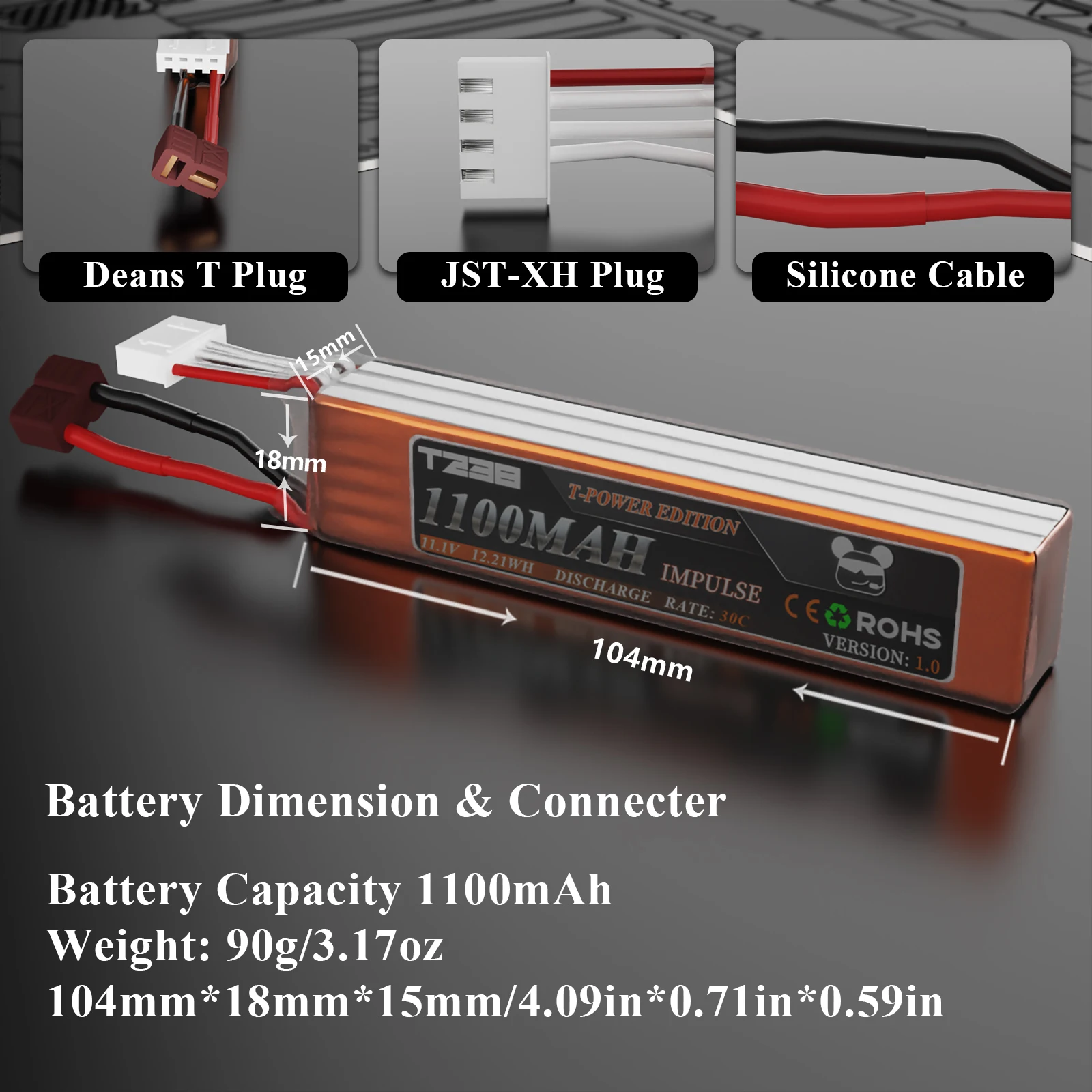 T238 akumulator impulsowy 11.1v do pistoletu na wodę Airsoft 1100/1400mAh 30C do pistoletów pneumatycznych BB zabawki elektryczne części pistoletów