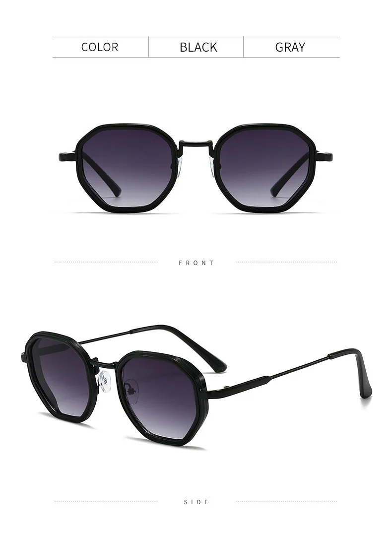 Neue modische Unisex-Sonnenbrille aus Metall mit geometrischem Design, Retro, personalisierbar, trendiger Streetstyle, UV-Schutz, 222 – Detail 11