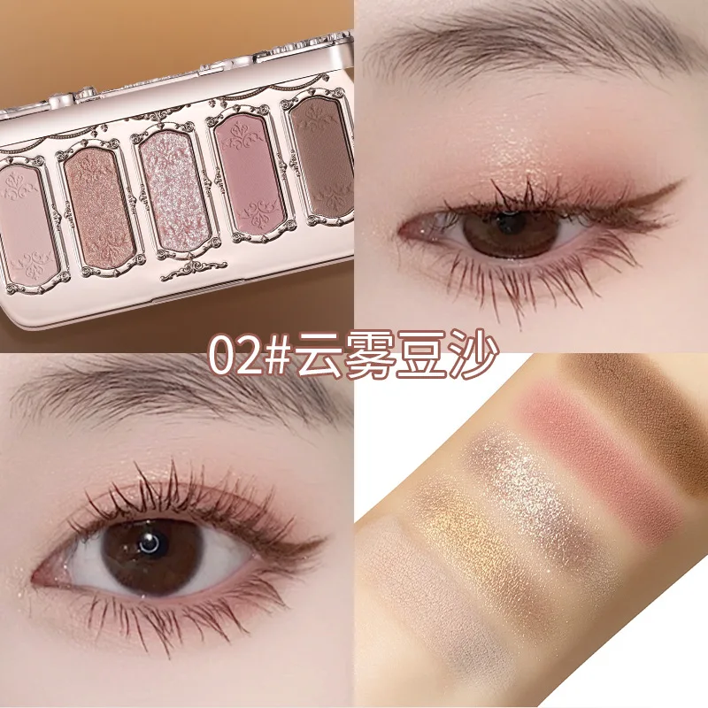 マーメイド 5色アイシャドウパレット ダイヤモンドグリッターアイシャドウ 多用途 マット＆シマー仕上げ 長時間持続 最大12時間持続