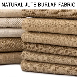 63X19.6in Natural Burlap Fabric Density 35*35 Jute Fiber Cloth For Xmas Rustic Wedding Decor Storage Flower DIY Hand Work Cloth