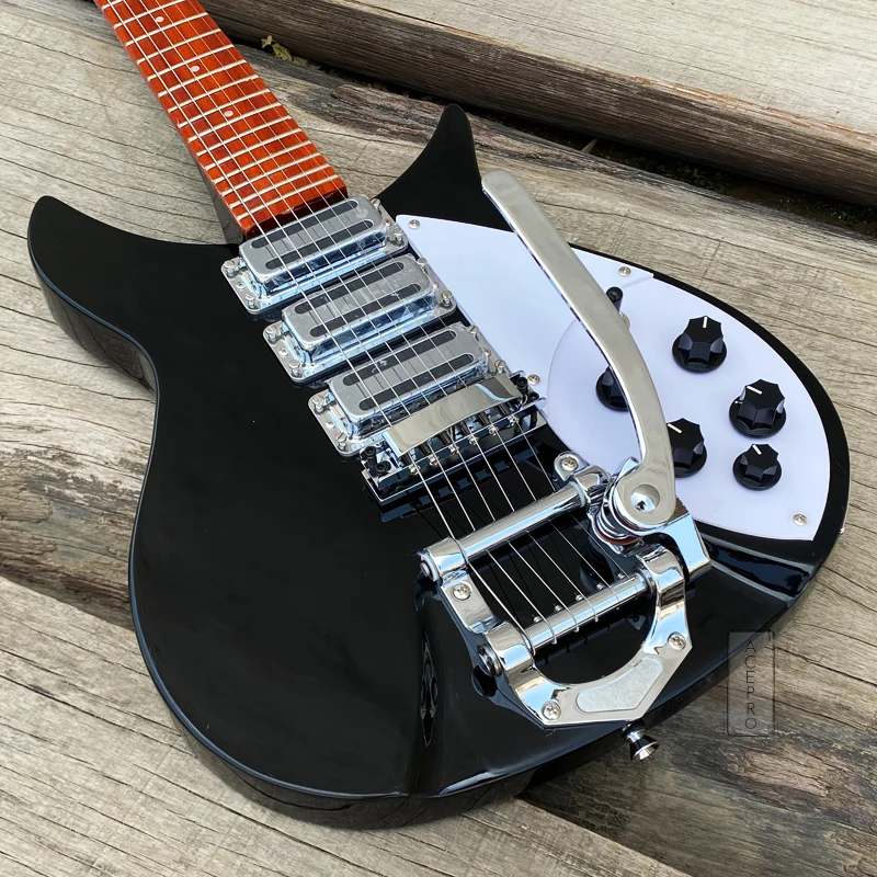 Tremolo Bridge 325 Electric Guitar,  Black Color, Free Shipping Guitarra гитара