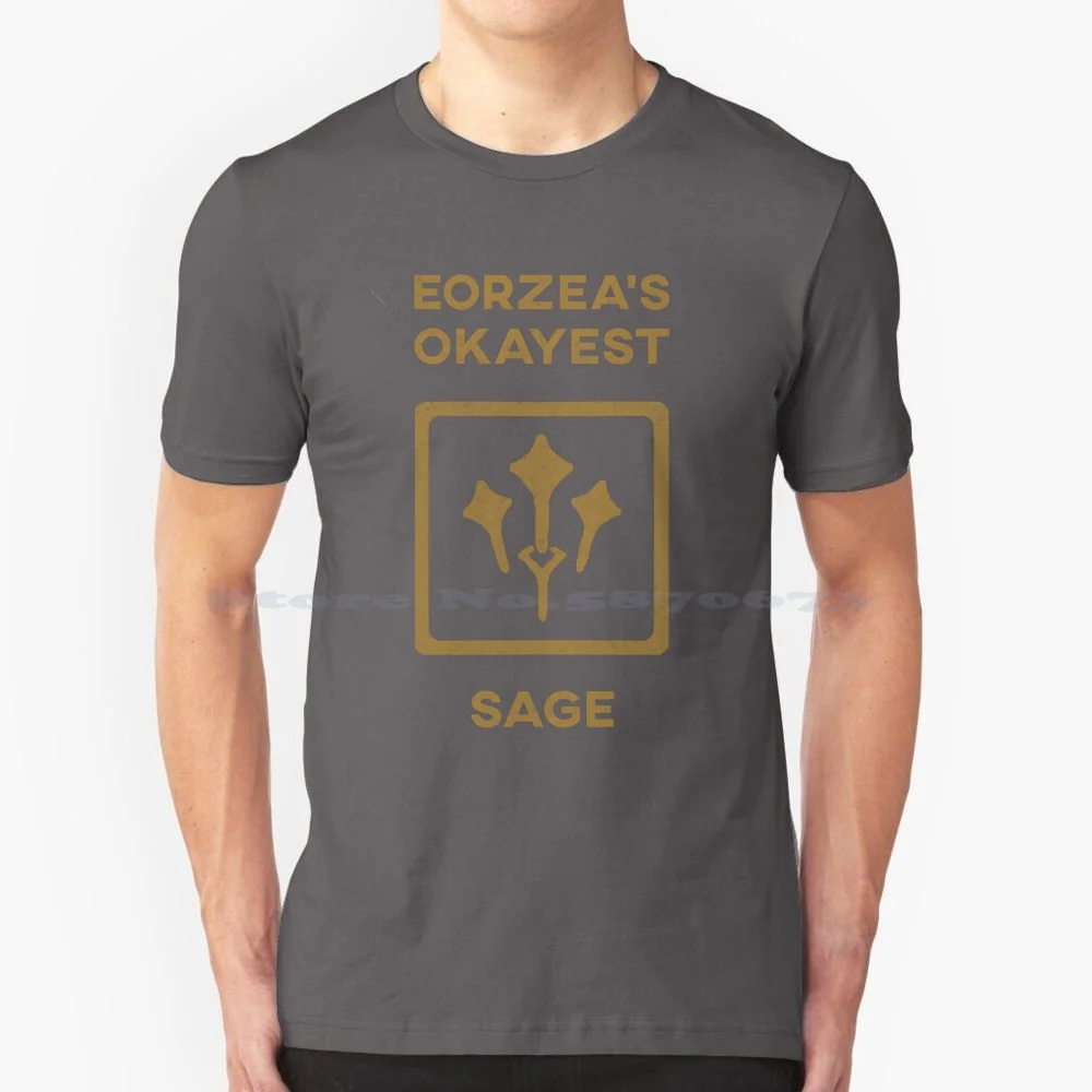 Eorzeas Okayest Sge-Xiv T Shirt 100% Cotton Tee Reaper Sage Final Fantasy Xiv A Realm Reborn Heavensward Stormblood