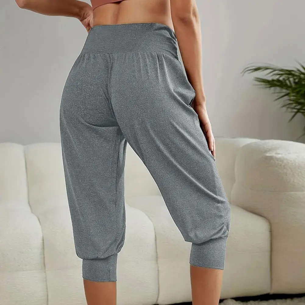 

Women Active Wear Harem Pants Stylish Women's Cropped Pants High Waist Loose Fit Yoga Sweatpants Harem Casual for Comfortable