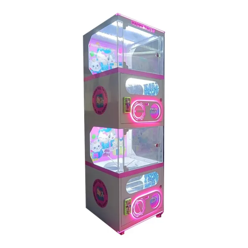 

High Quality Customizable English Happy Twist Capsule Toy Gacha Machine Coin-Operated Arcade Games Metal Gift Machine Xiaomixing