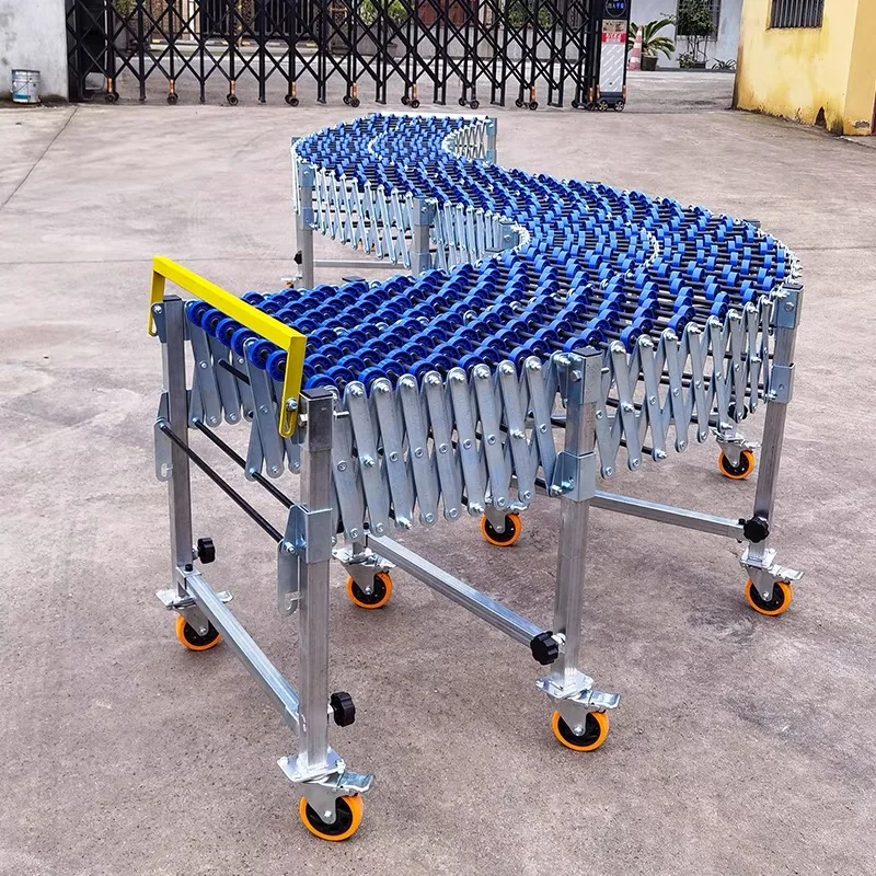 ناقل دوار PVC عالي الجودة للتفريغ التليسكوبي لحاويات الكرتون