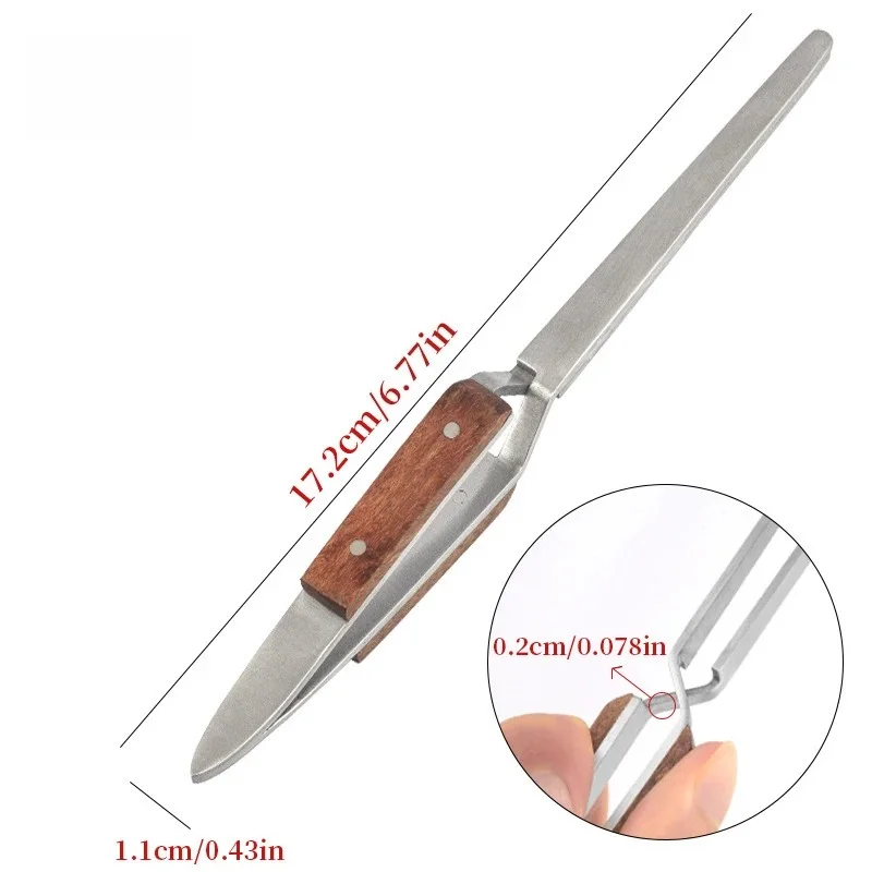 Nail Shaping Tweezers Curve Pinching Tool Gel Quick Building Extension Wooden Handle Tips Clips Nail Art Design Manicure Tools