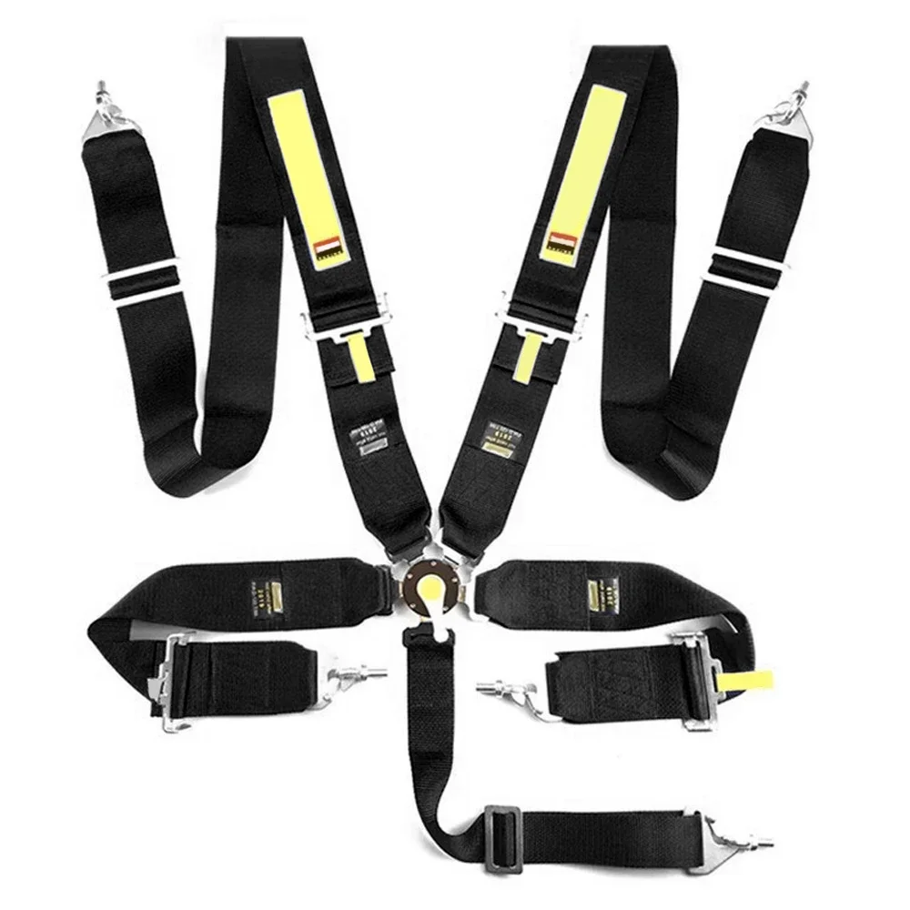 Car Universal Seat Belts 5 Point 3 Inch Racing Sports Harness Safety Belt Quick Release Nylon Safety Harness with sabel* logo