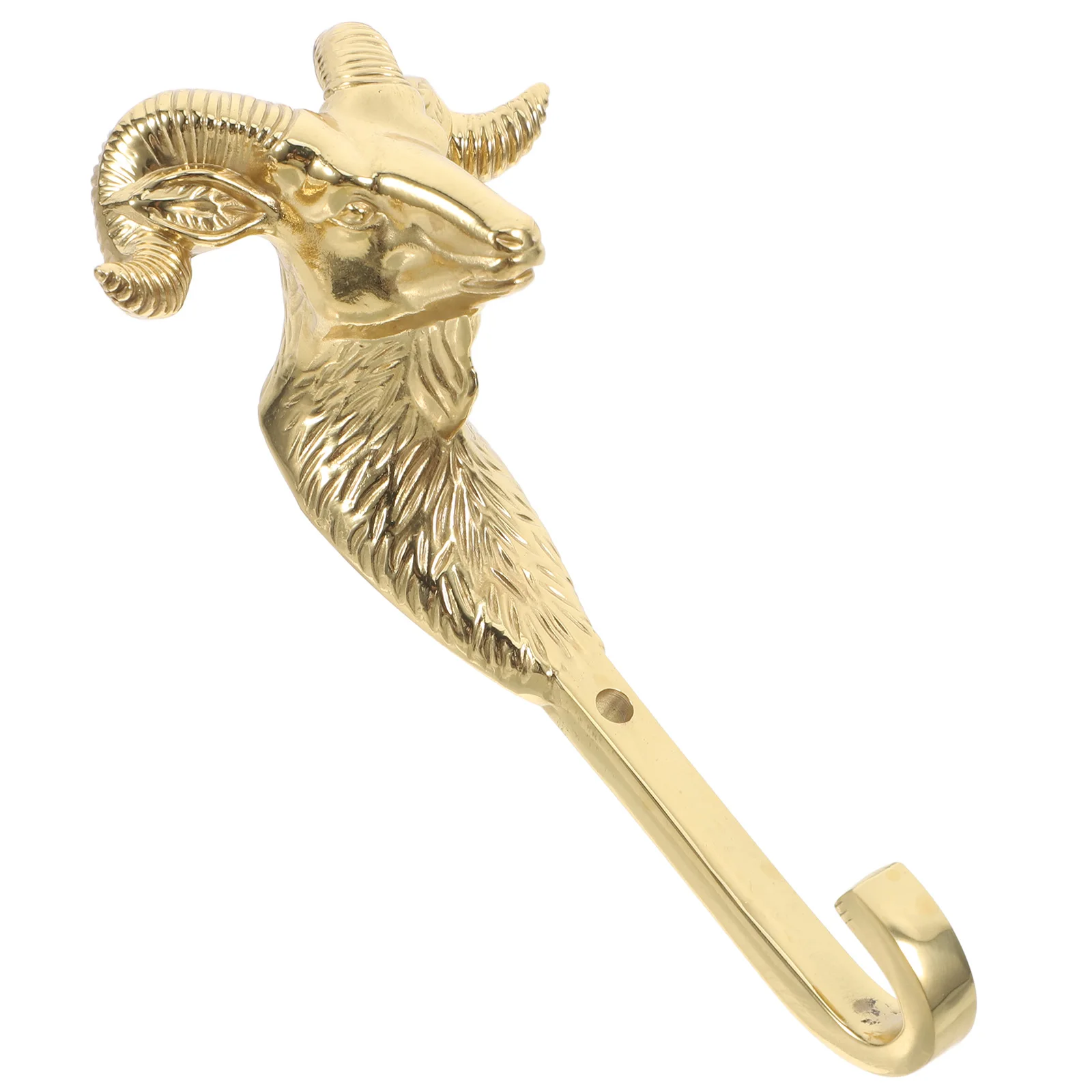 

Brass Sheep Head Hook Unique Wall Mount Decorative Coat Hat Key Holder Elegant Bathroom Towel Rack Animal Hooks