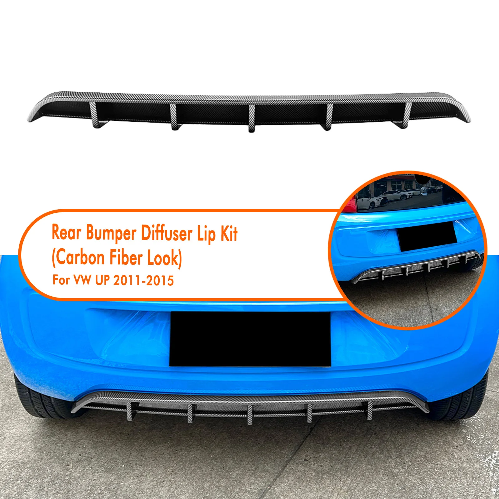 

Задний бампер, спойлер, нижняя накладка кронштейна сплиттера для Volkswagen VW UP 2011-2015