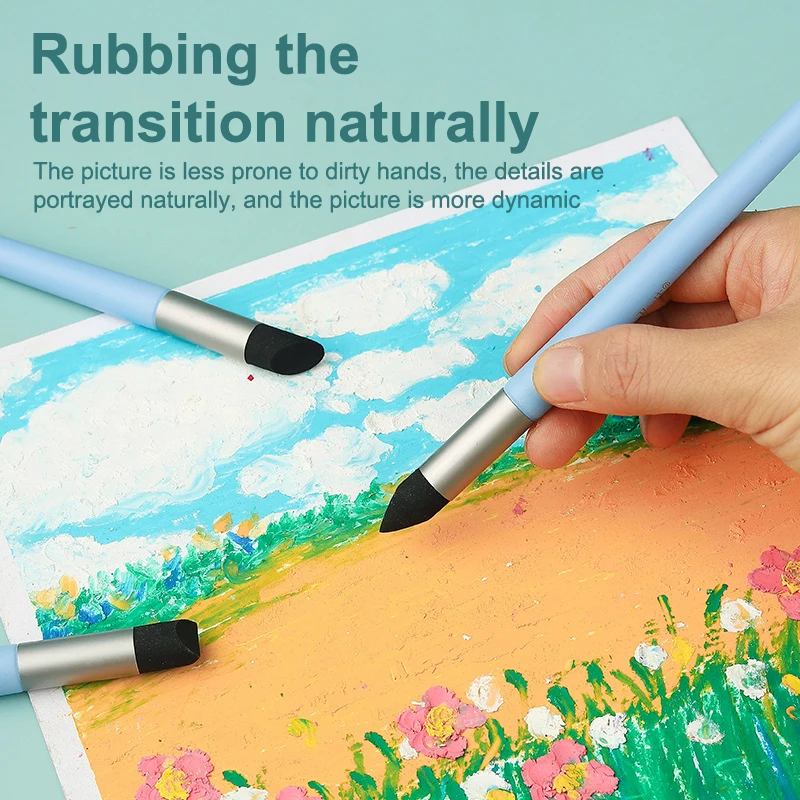 1/3Pcs Color Shaper Painting Tool Color Shaper Tool For Oil Painting Paint Brush Inclined Tip Round Tip Pastel Tools