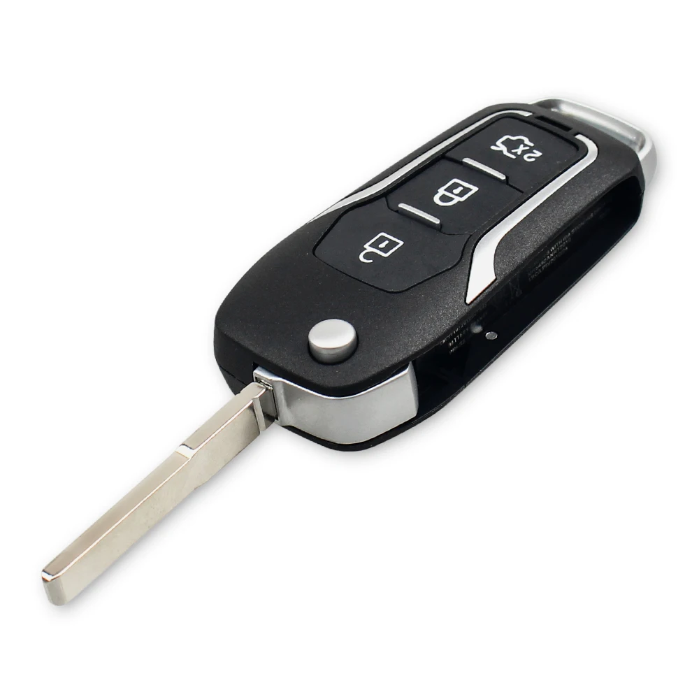 KEYYOUปรับเปลี่ยนพลิกกุญแจพับรถRemote Key ShellสำหรับFord Focus 3 Fiesta Mondeo C Max Smart Key CoverกรณีFob 3 ปุ่ม